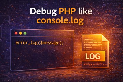 Debug PHP like console.log using error_log and server logs