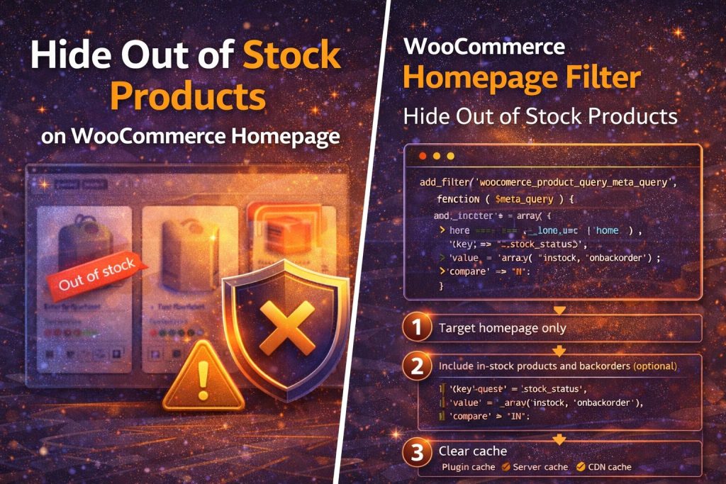 Hide out of stock products on WooCommerce homepage